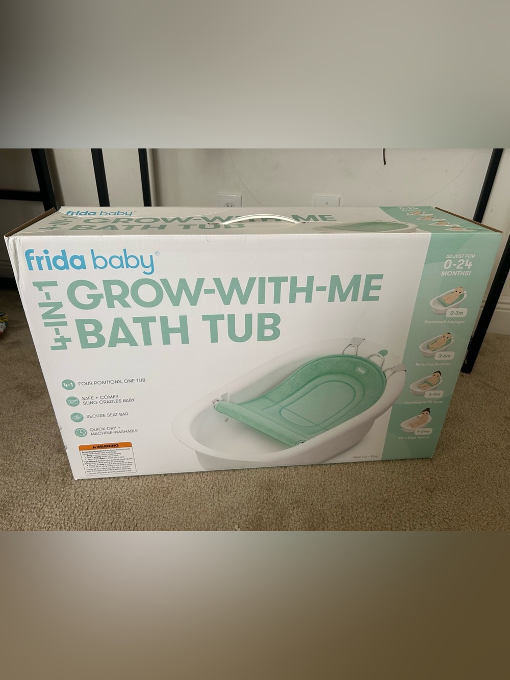 Frida Baby Grow-With-Me Bath Tub in Mint
